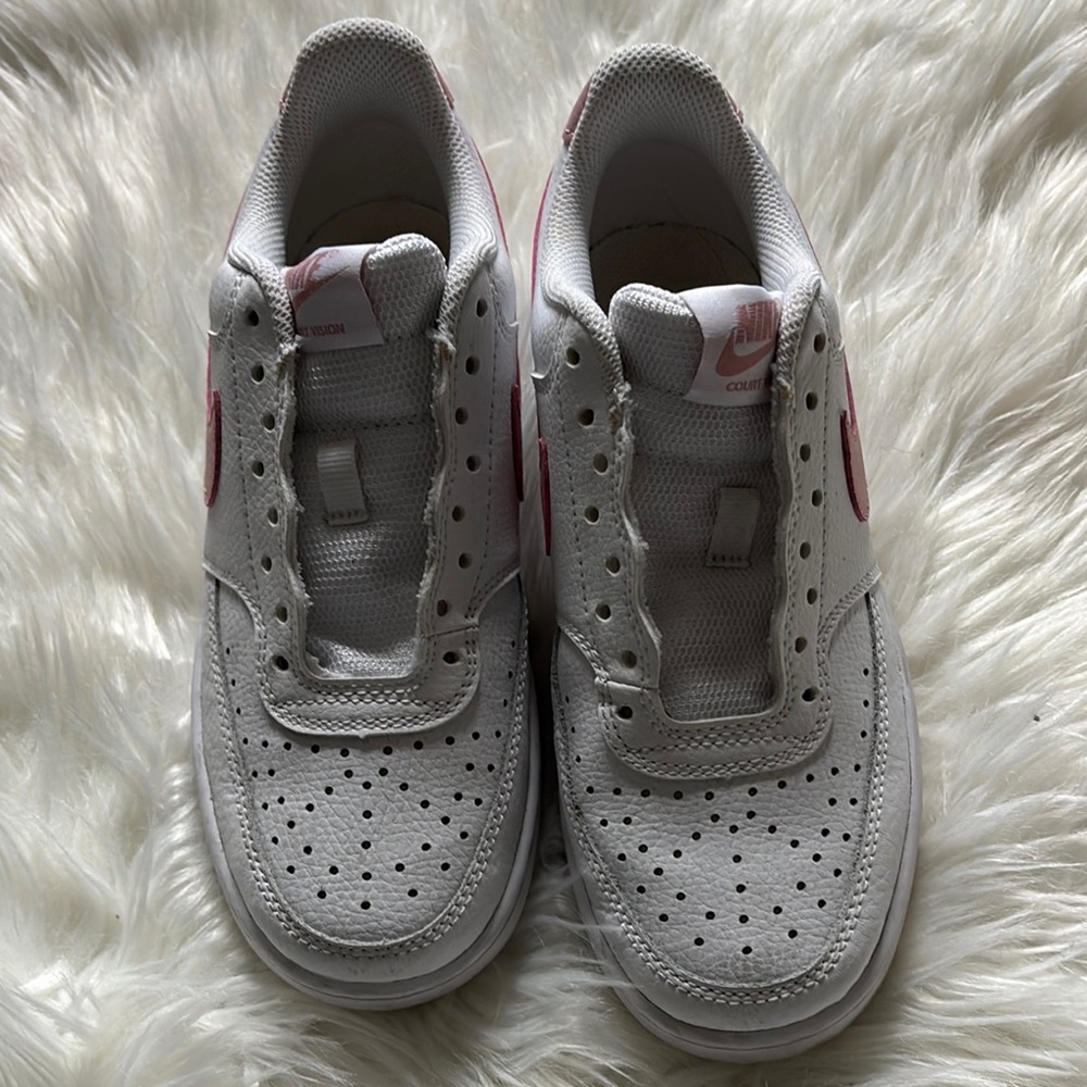 White and Pink Nike Sneakers
